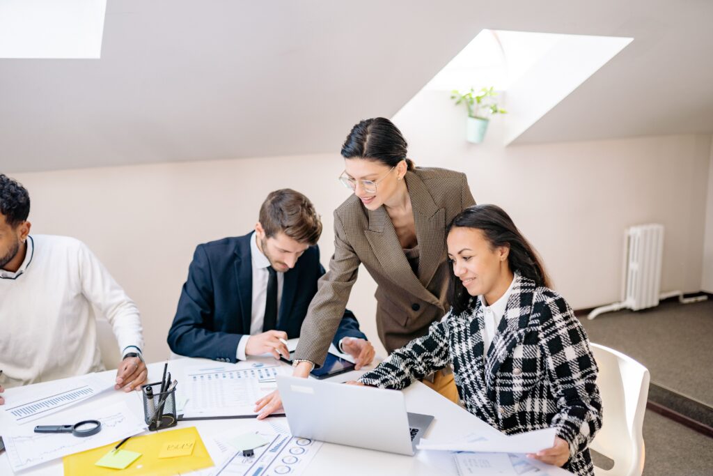 Sales team during a meeting